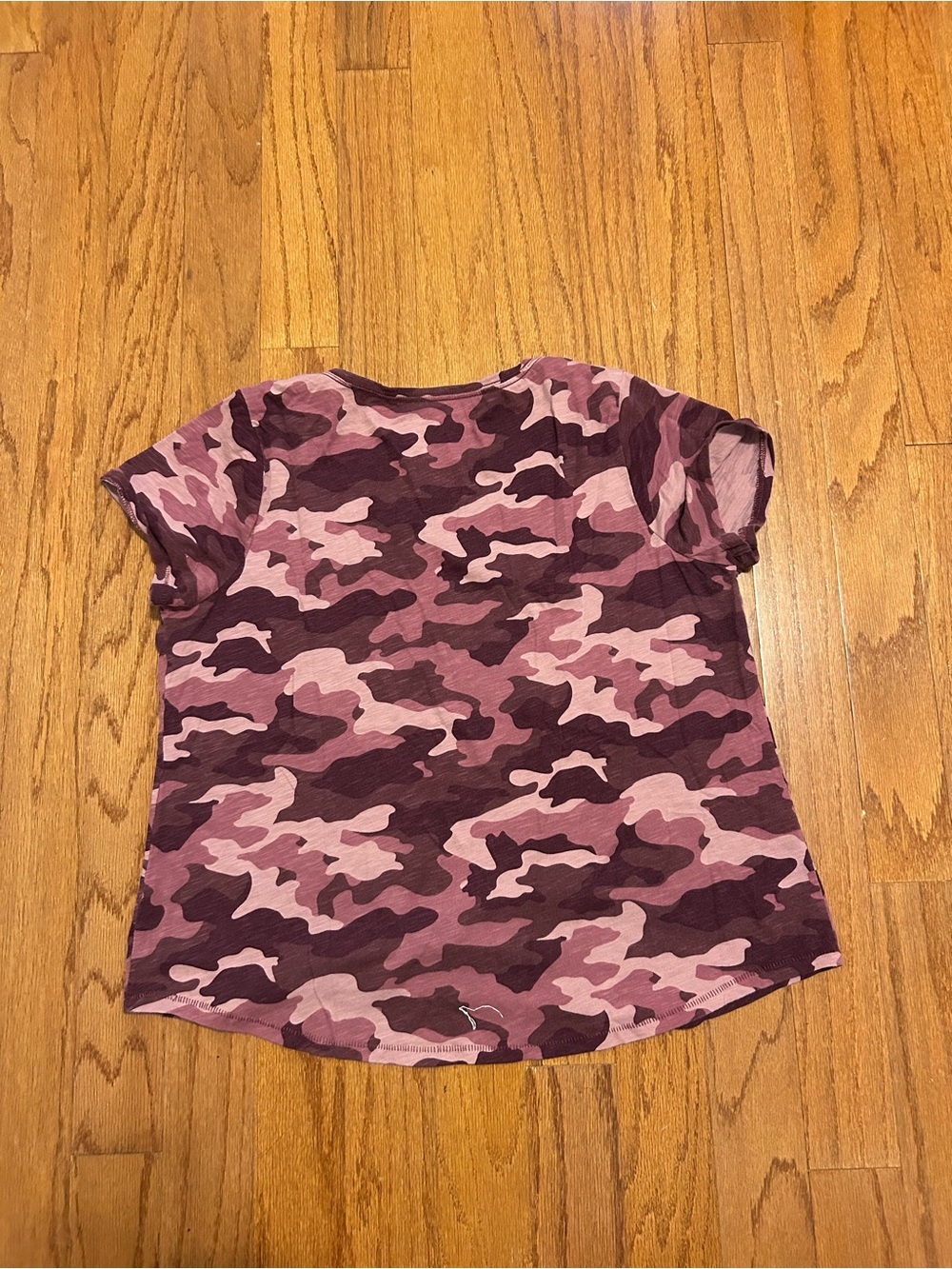 Sonoma Everyday Tee Pink Camo V-Neck Top PXXL Women's Casual Short Sleeve - Picture 5 of 6